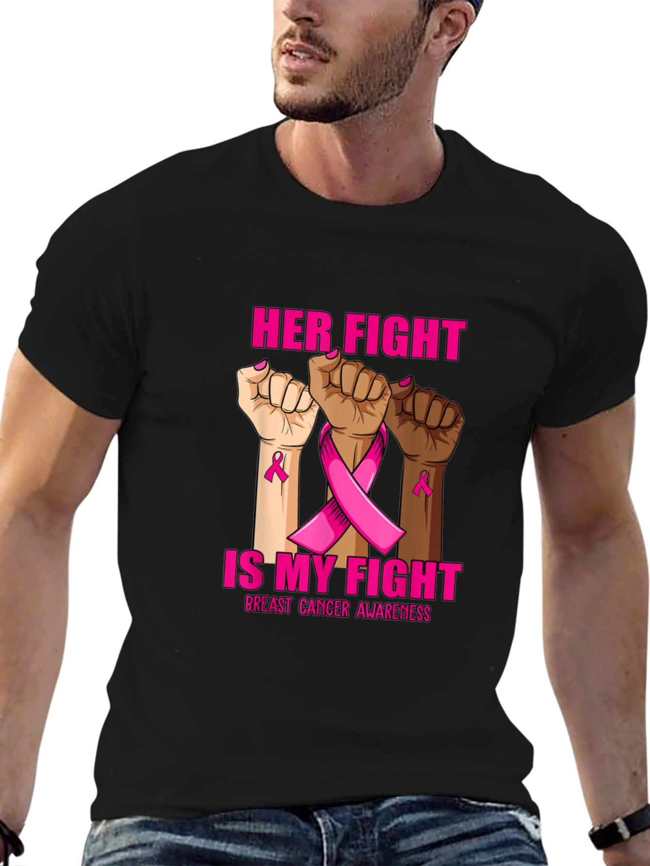 Breast Cancer Awareness Tee: Her Fight Is My Fight