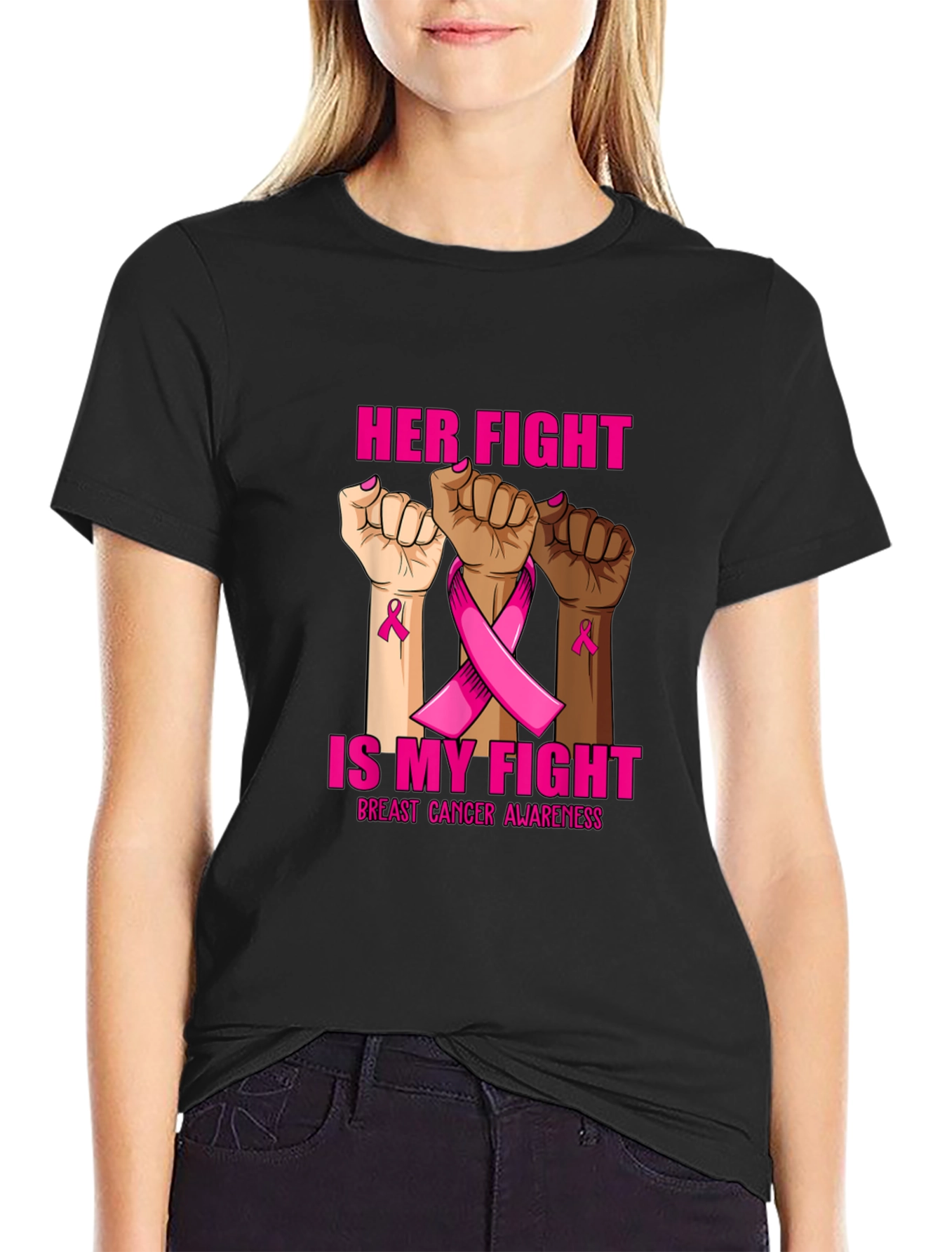 Breast Cancer Awareness Tee: Her Fight Is My Fight
