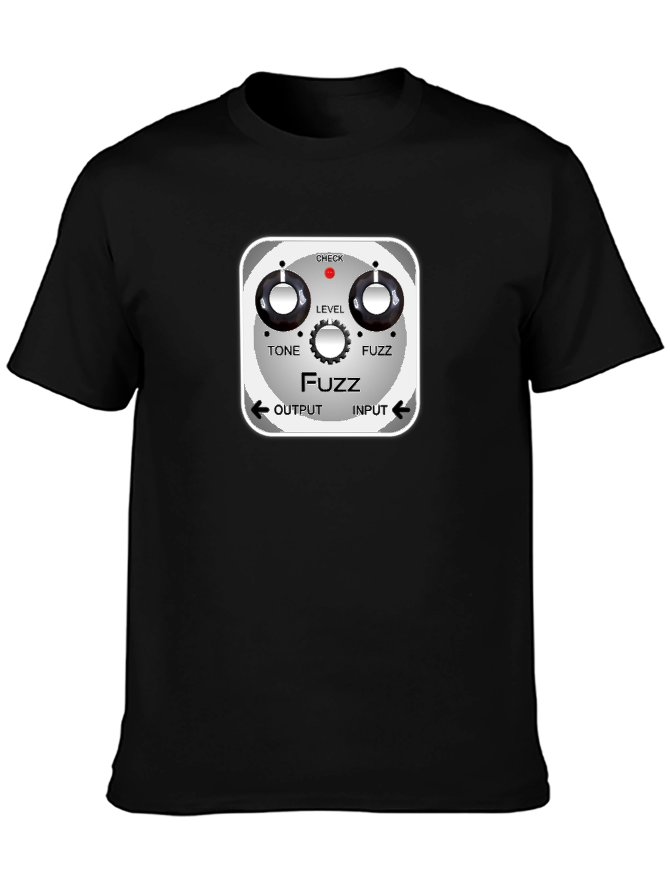 Fuzz Pedal Graphic Black T-Shirt - Guitar Effects