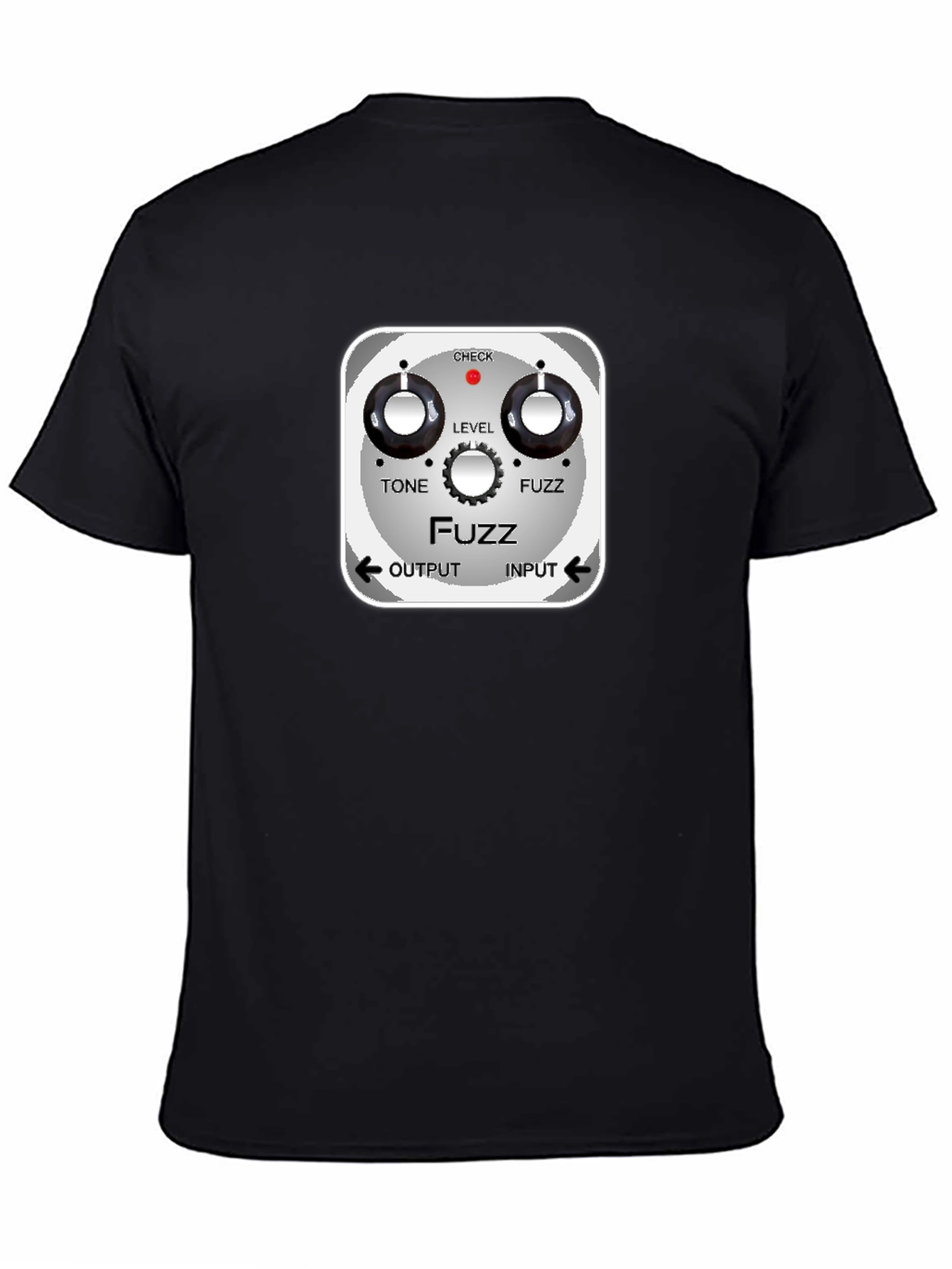 Fuzz Pedal Graphic Black T-Shirt - Guitar Effects