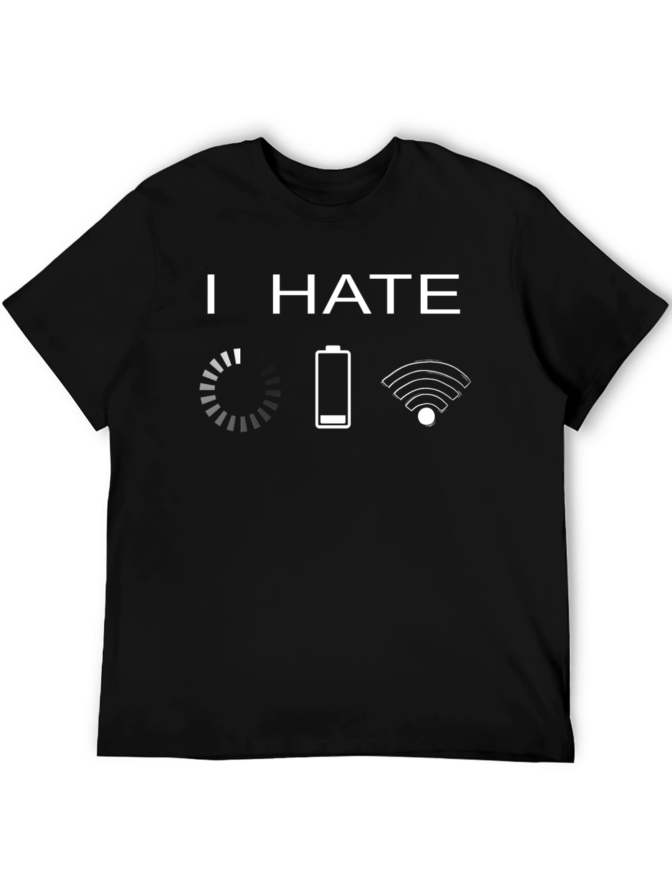 I Hate Loading Battery and WiFi T-Shirt
