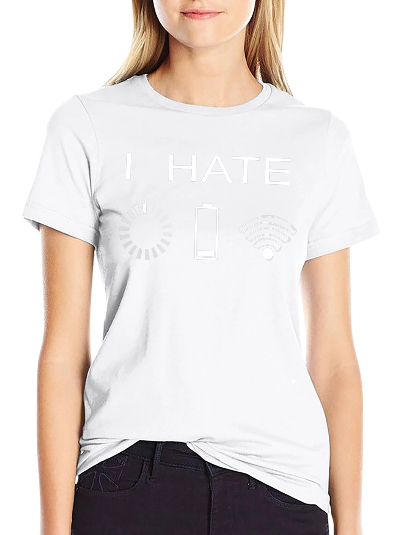 I Hate Loading Battery and WiFi T-Shirt