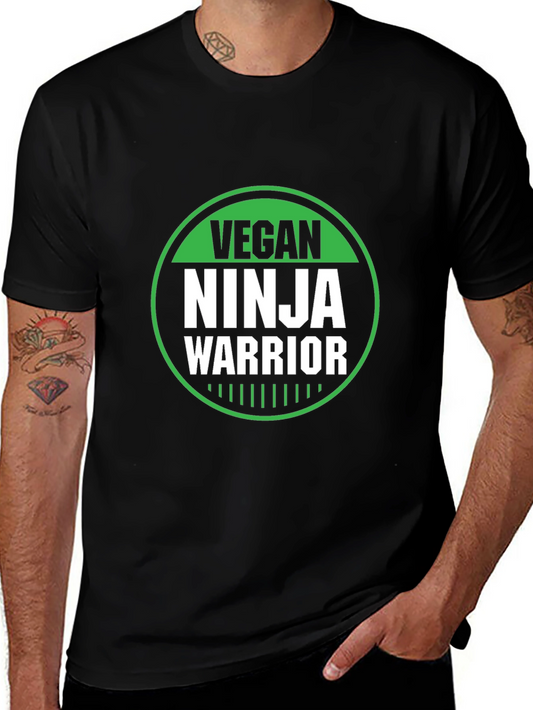 Vegan Ninja Warrior Graphic Tee - Black