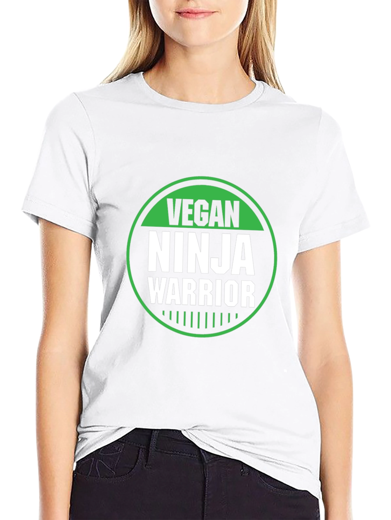 Vegan Ninja Warrior Graphic Tee - Black