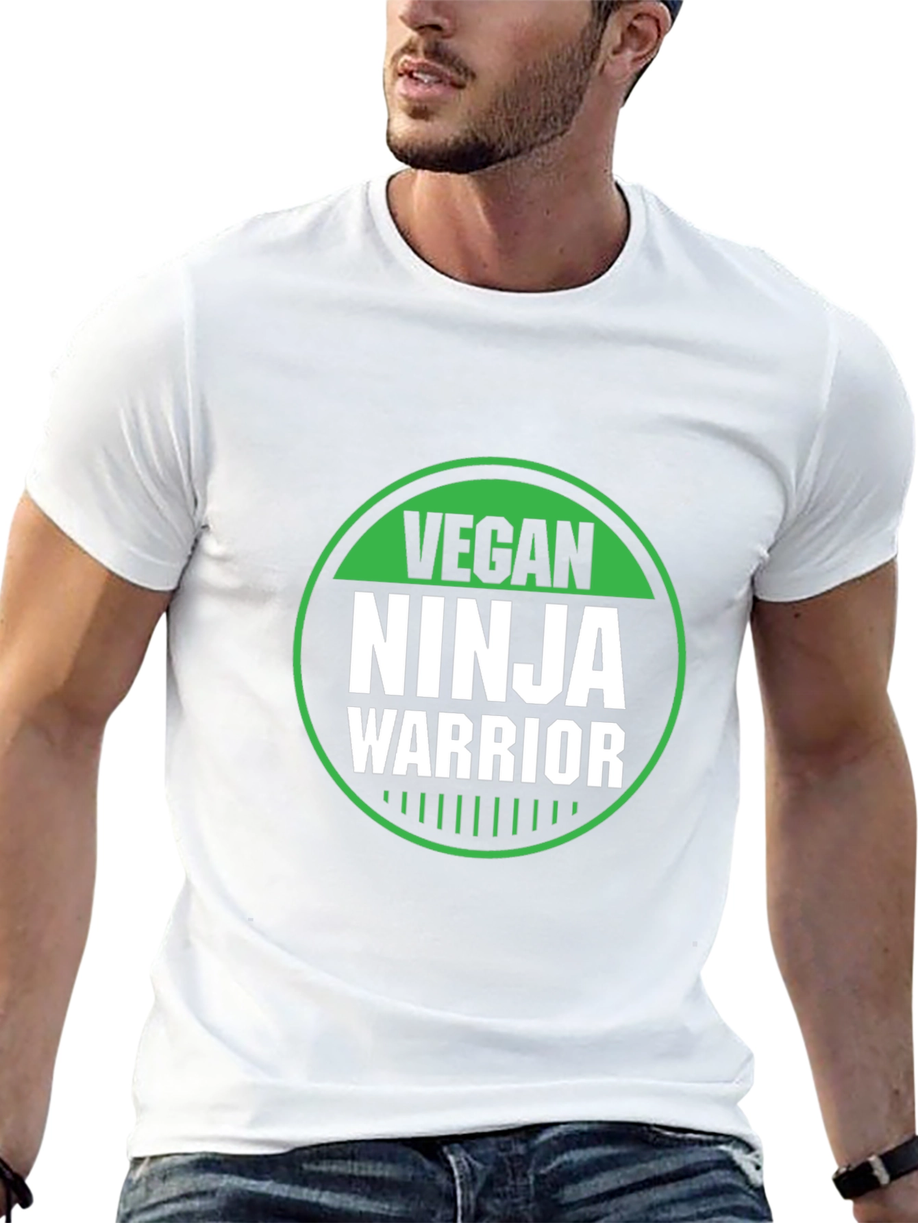 Vegan Ninja Warrior Graphic Tee - Black
