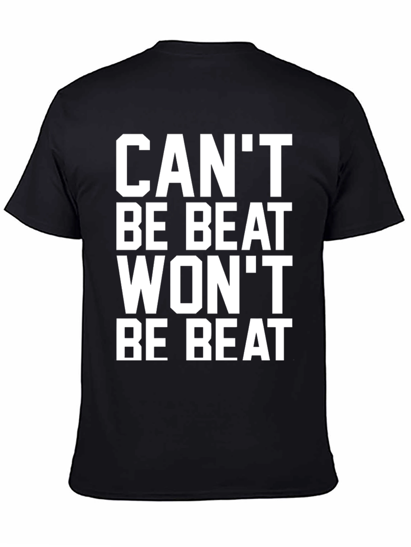 Cant Be Beat Mens Black Graphic T-Shirt
