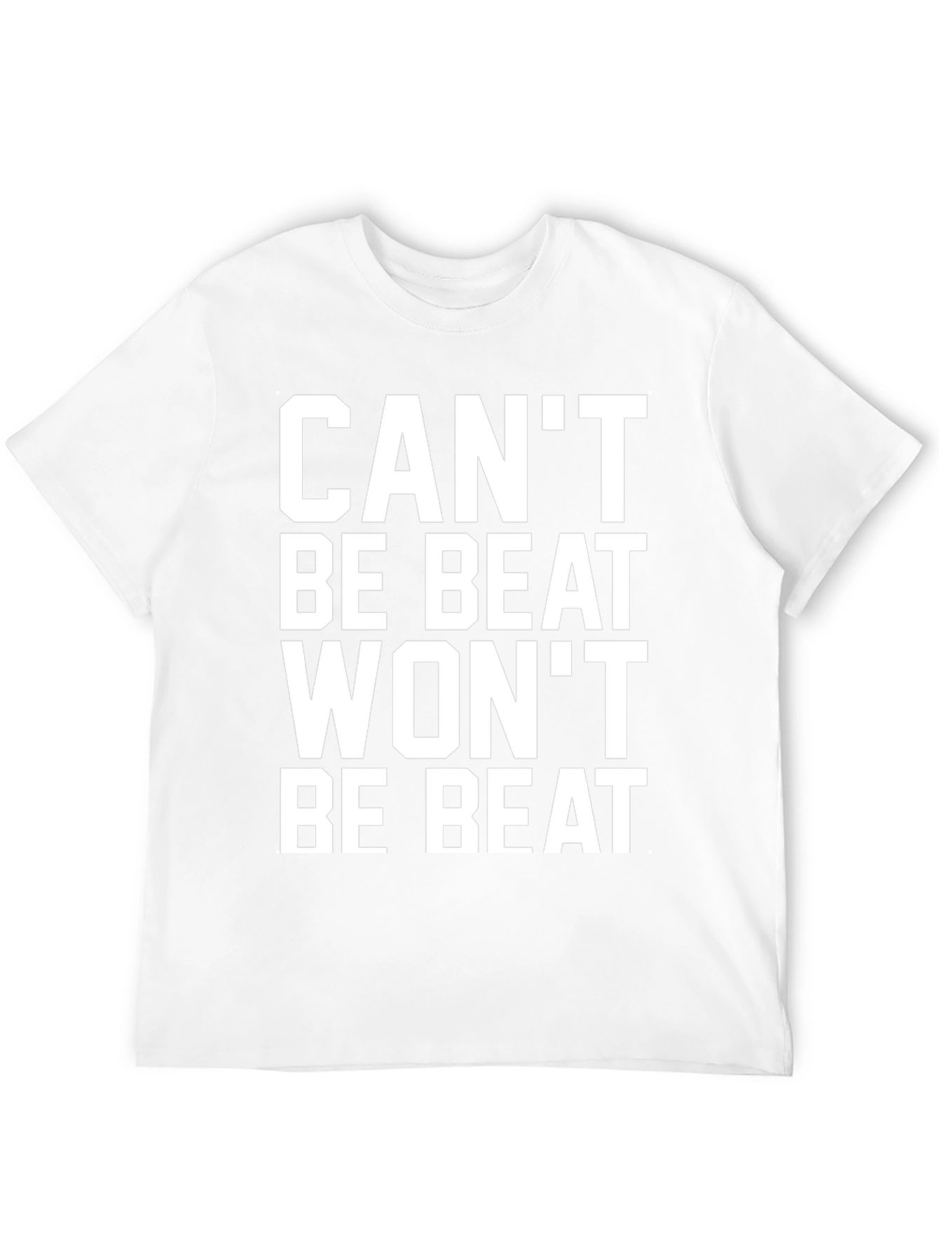 Cant Be Beat Mens Black Graphic T-Shirt