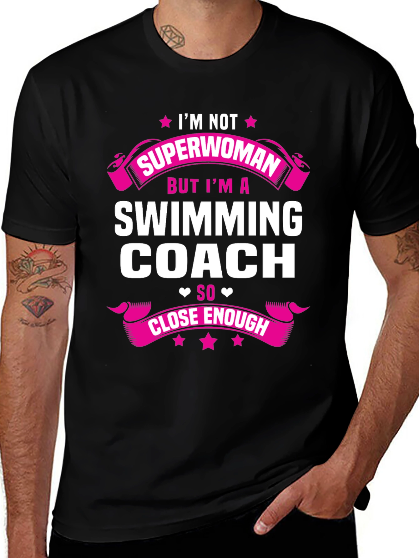 Swimming Coach T-Shirt - Superwoman Close Enough