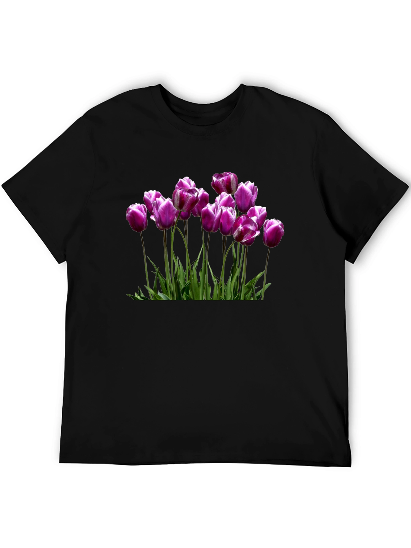 Tulip Graphic Black T-Shirt