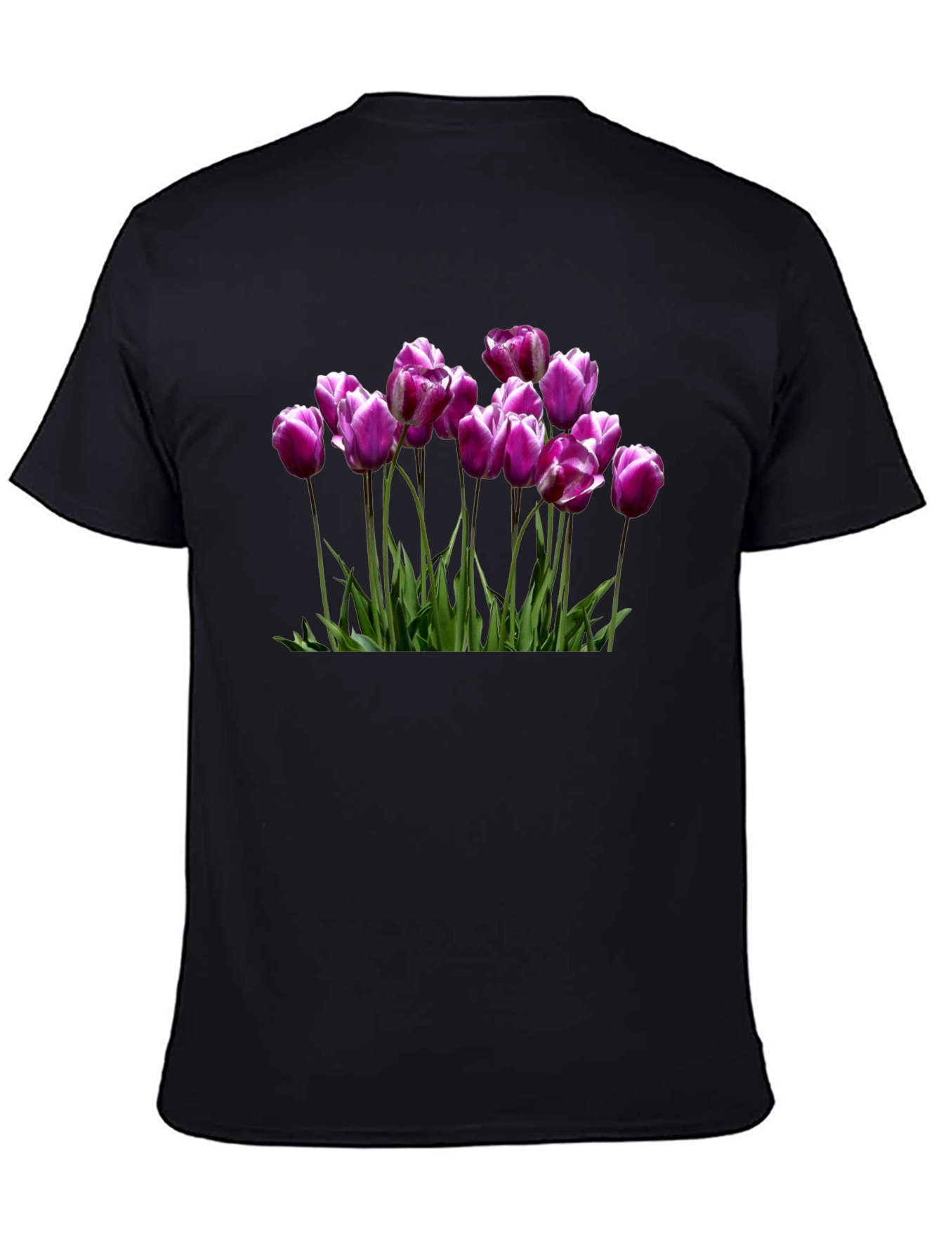Tulip Graphic Black T-Shirt