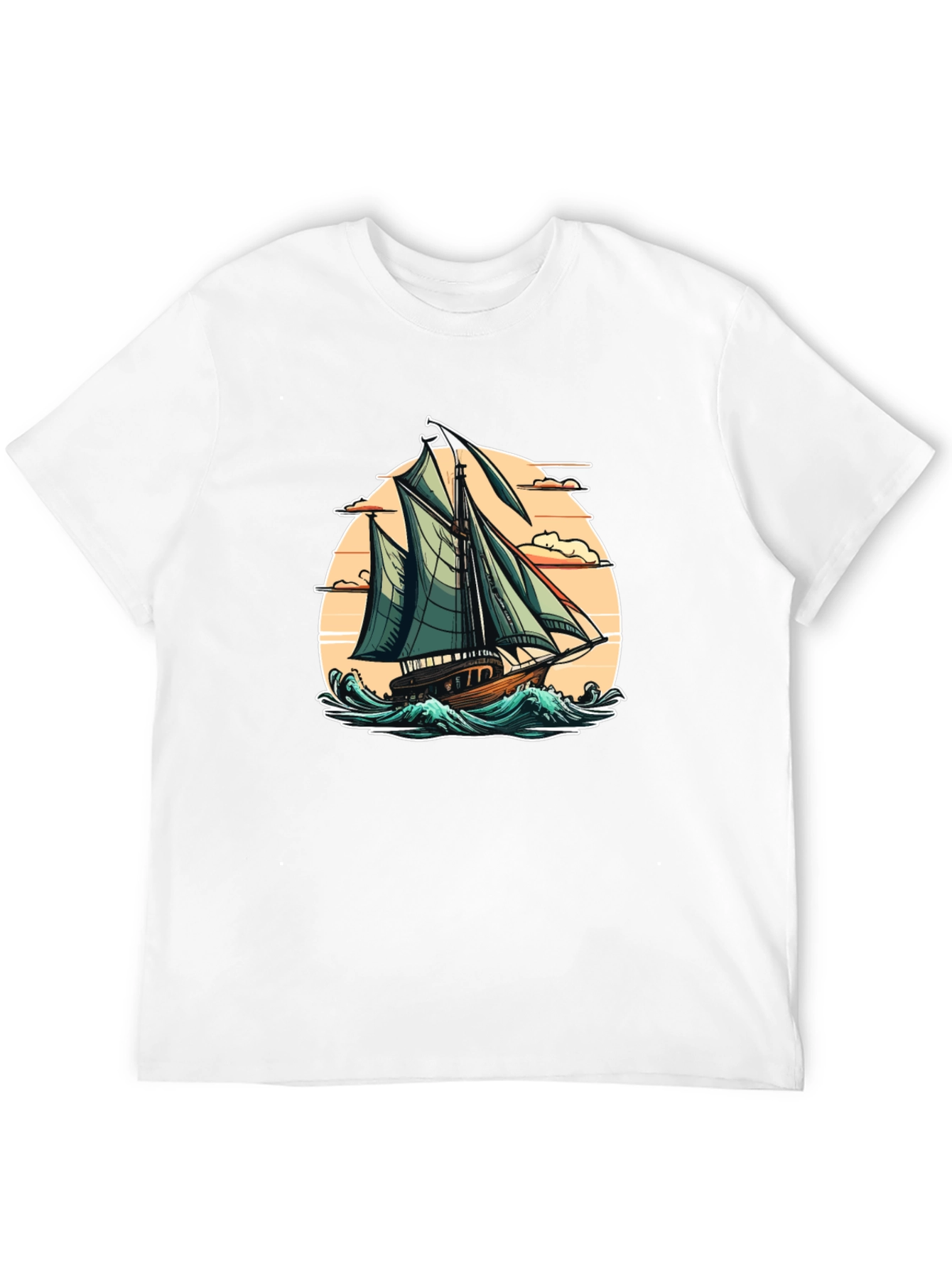 Sailboat Graphic Tee - Coastal Style