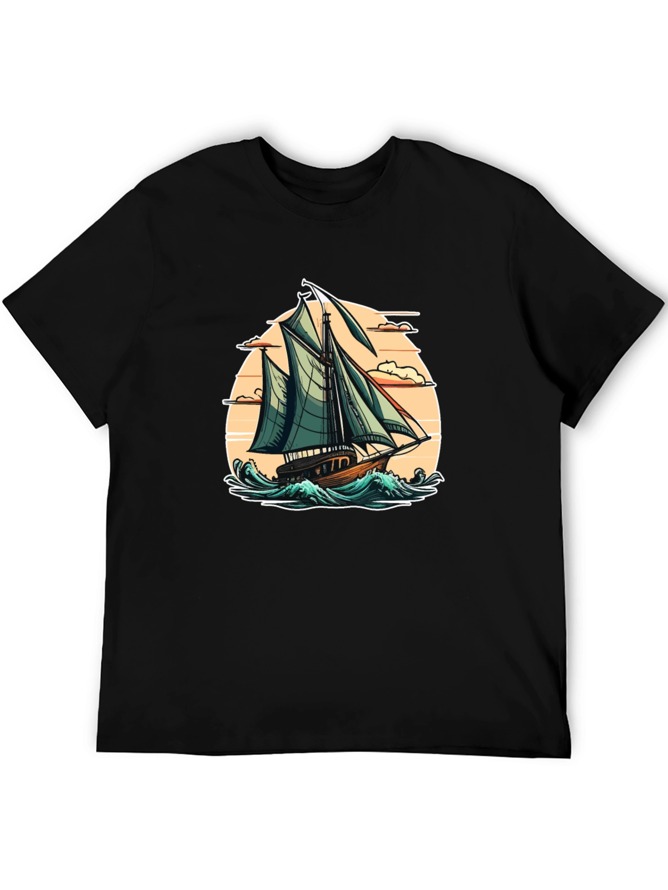Sailboat Graphic Tee - Coastal Style