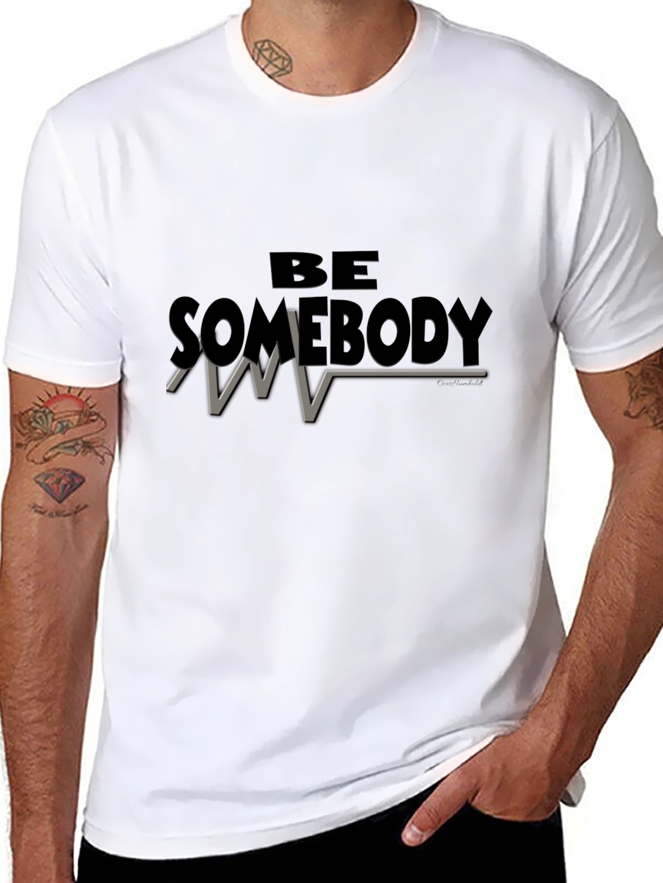 Be Somebody Graphic Tee - Motivational Black T-Shirt