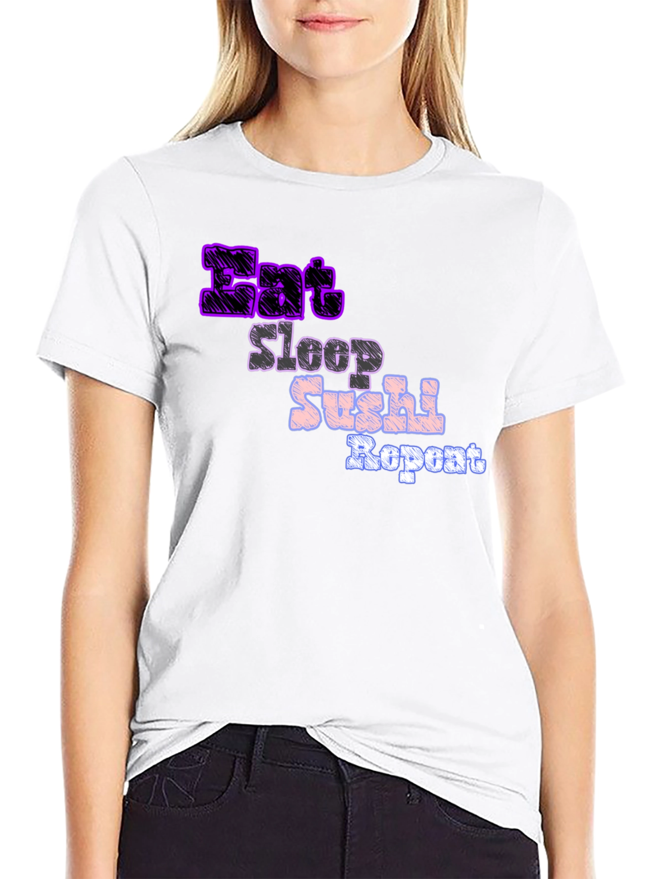Eat Sleep Sushi Repeat Graphic T-Shirt