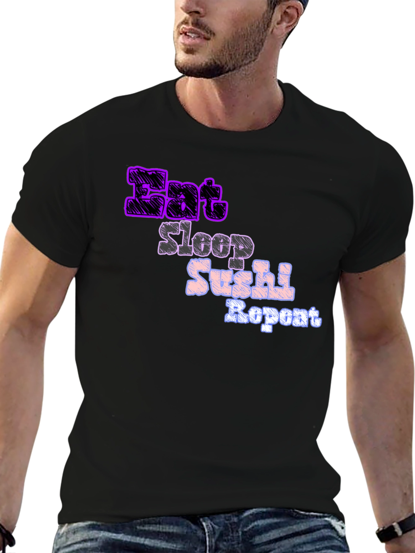 Eat Sleep Sushi Repeat Graphic T-Shirt