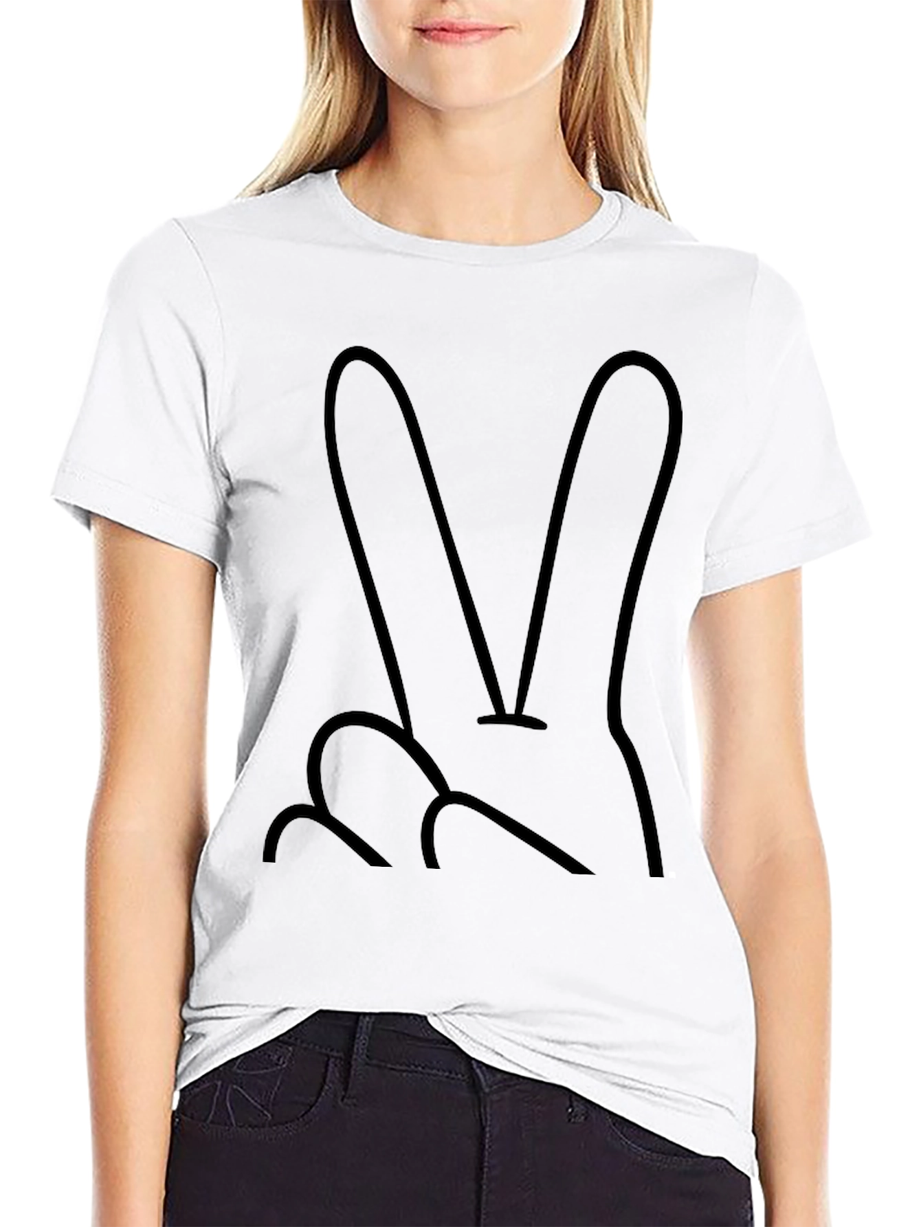 Peace Sign Graphic Tee - Stylish Comfort