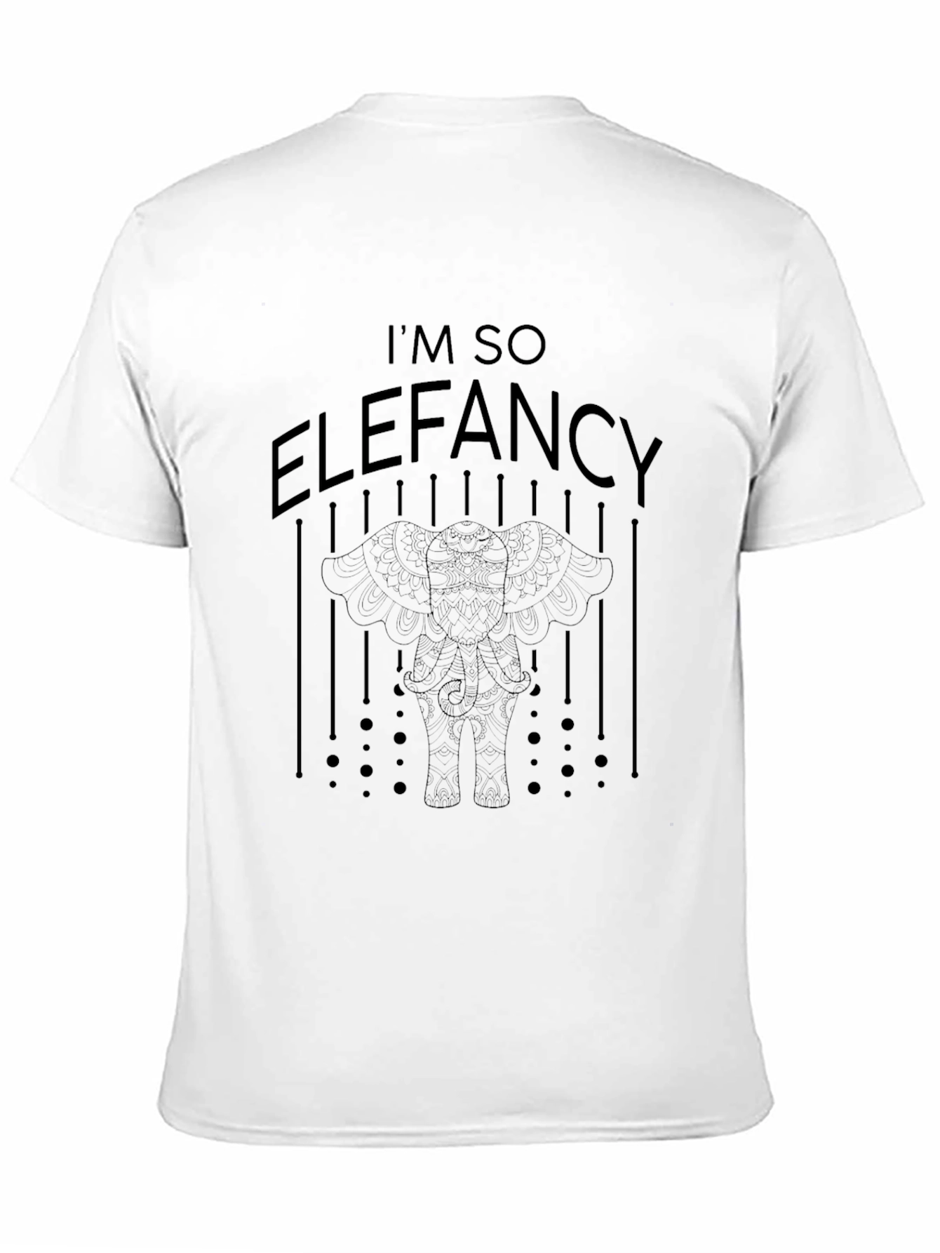 Im So Elefancy Graphic Tee - Black Cotton T-Shirt