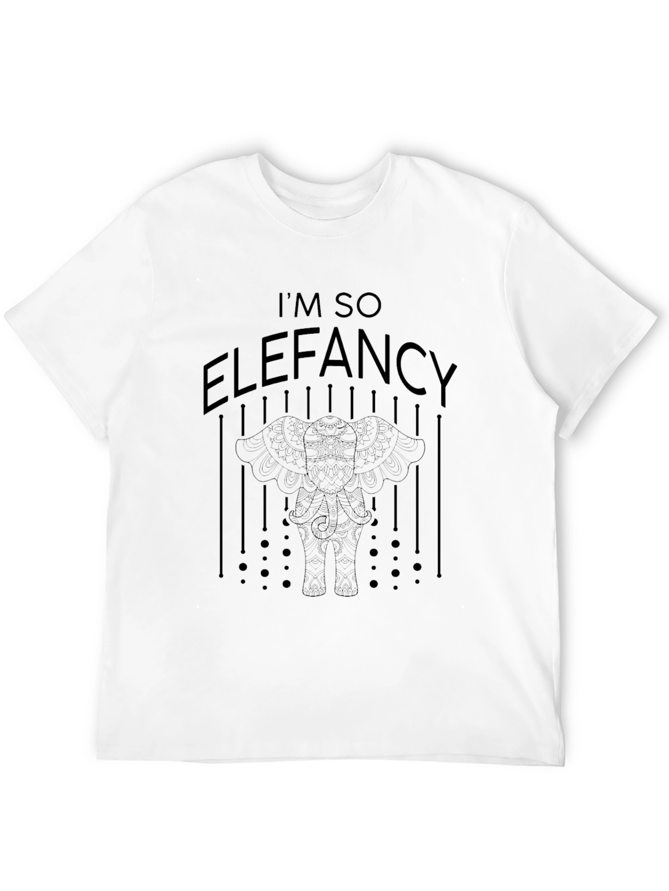 Im So Elefancy Graphic Tee - Black Cotton T-Shirt