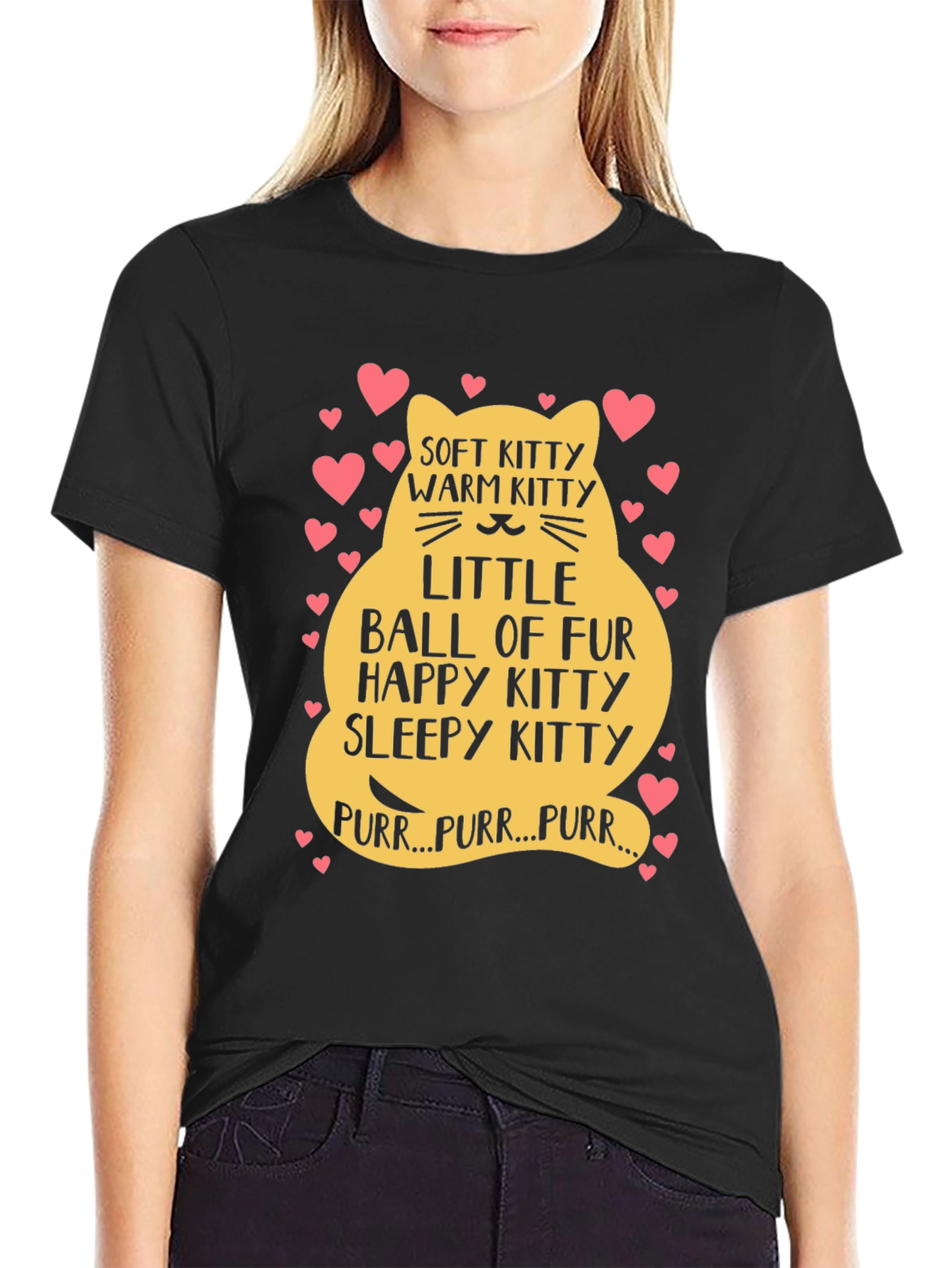 Cute Kitten Ball of Fur Graphic Tee