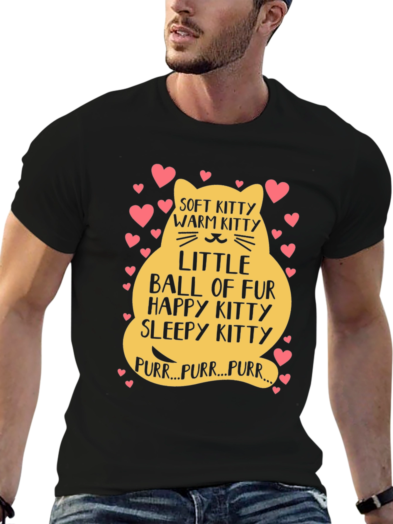 Cute Kitten Ball of Fur Graphic Tee