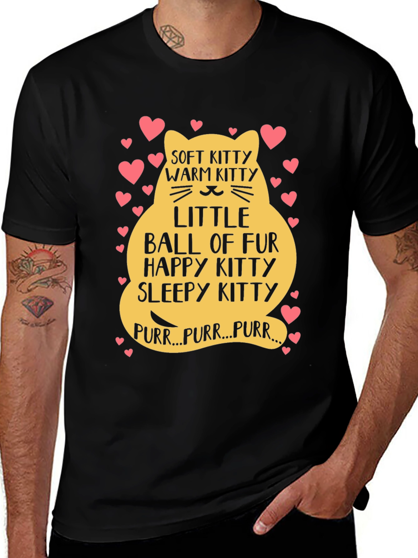 Cute Kitten Ball of Fur Graphic Tee