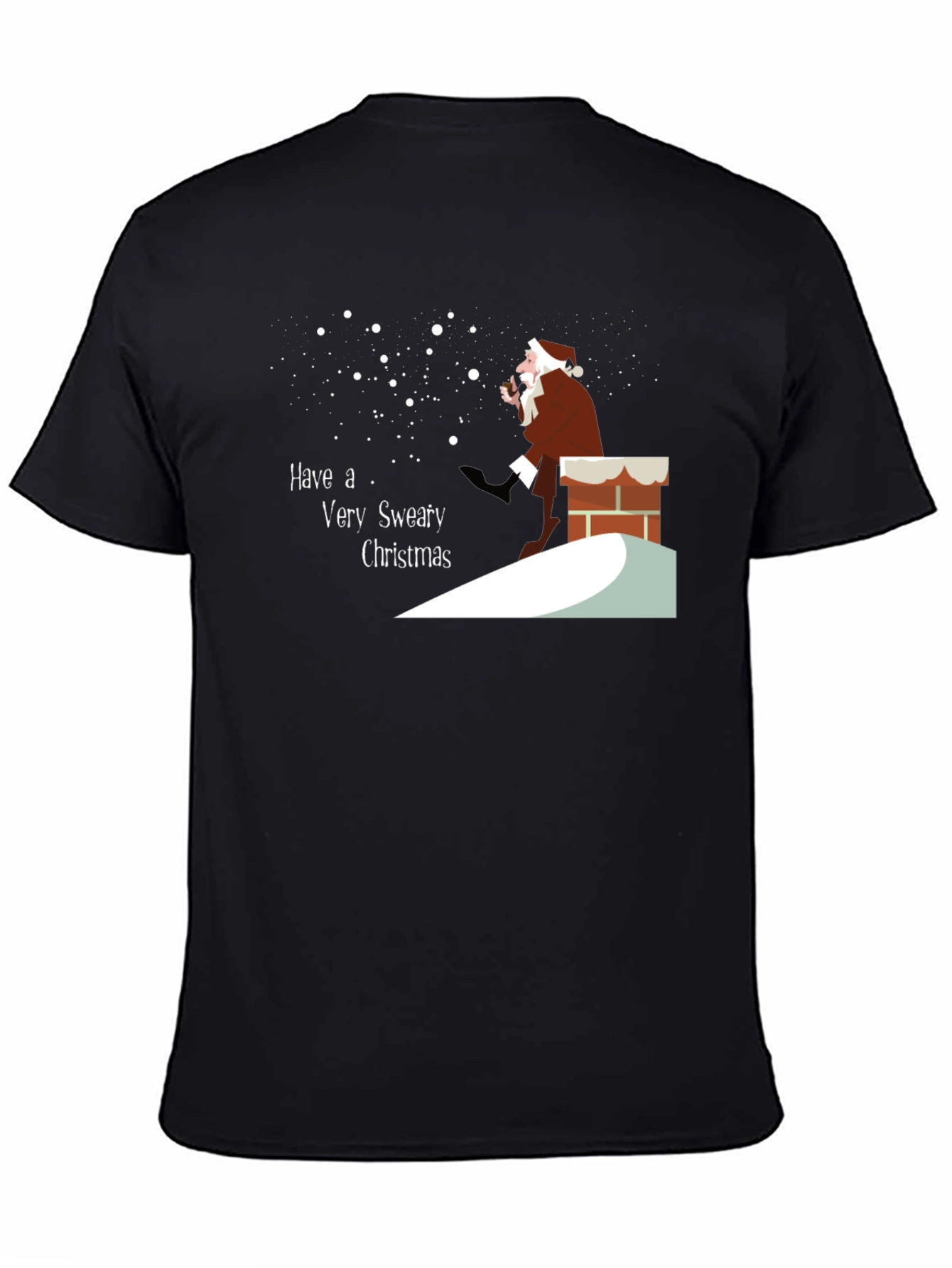 Funny Sweaty Christmas Santa Graphic Tee