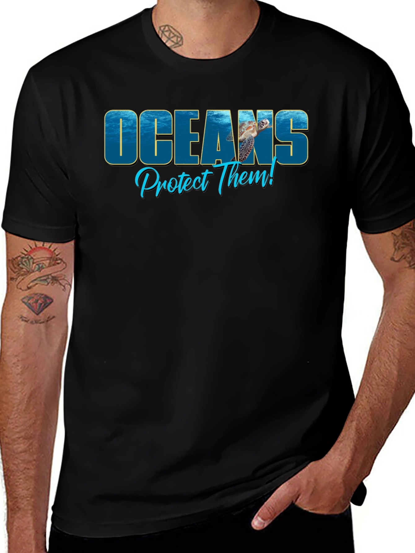Oceans Protect Them Black T-Shirt