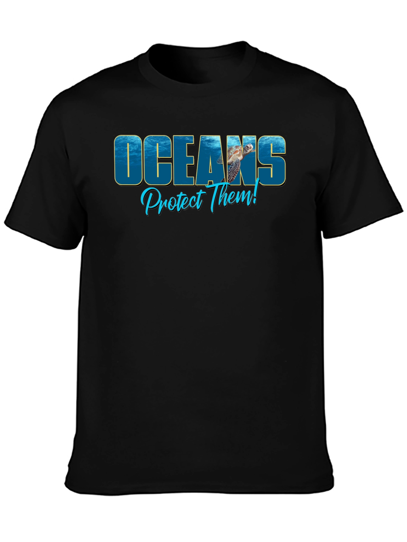 Oceans Protect Them Black T-Shirt