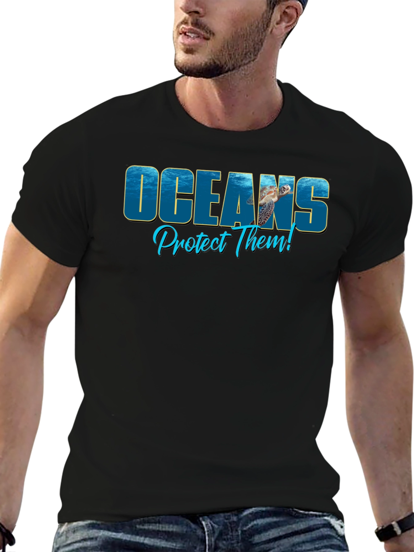 Oceans Protect Them Black T-Shirt
