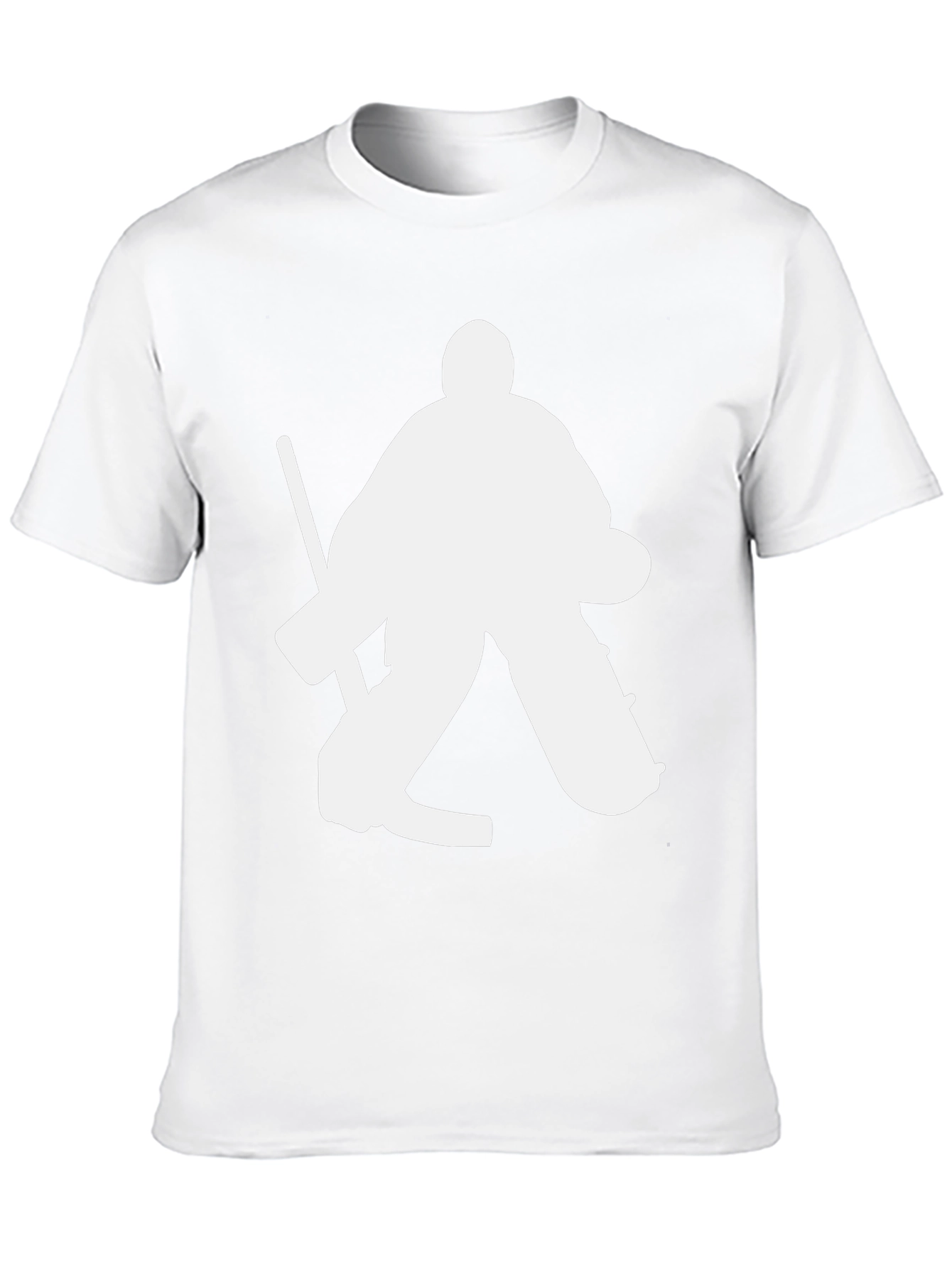 Hockey Goalie Silhouette Black T-Shirt