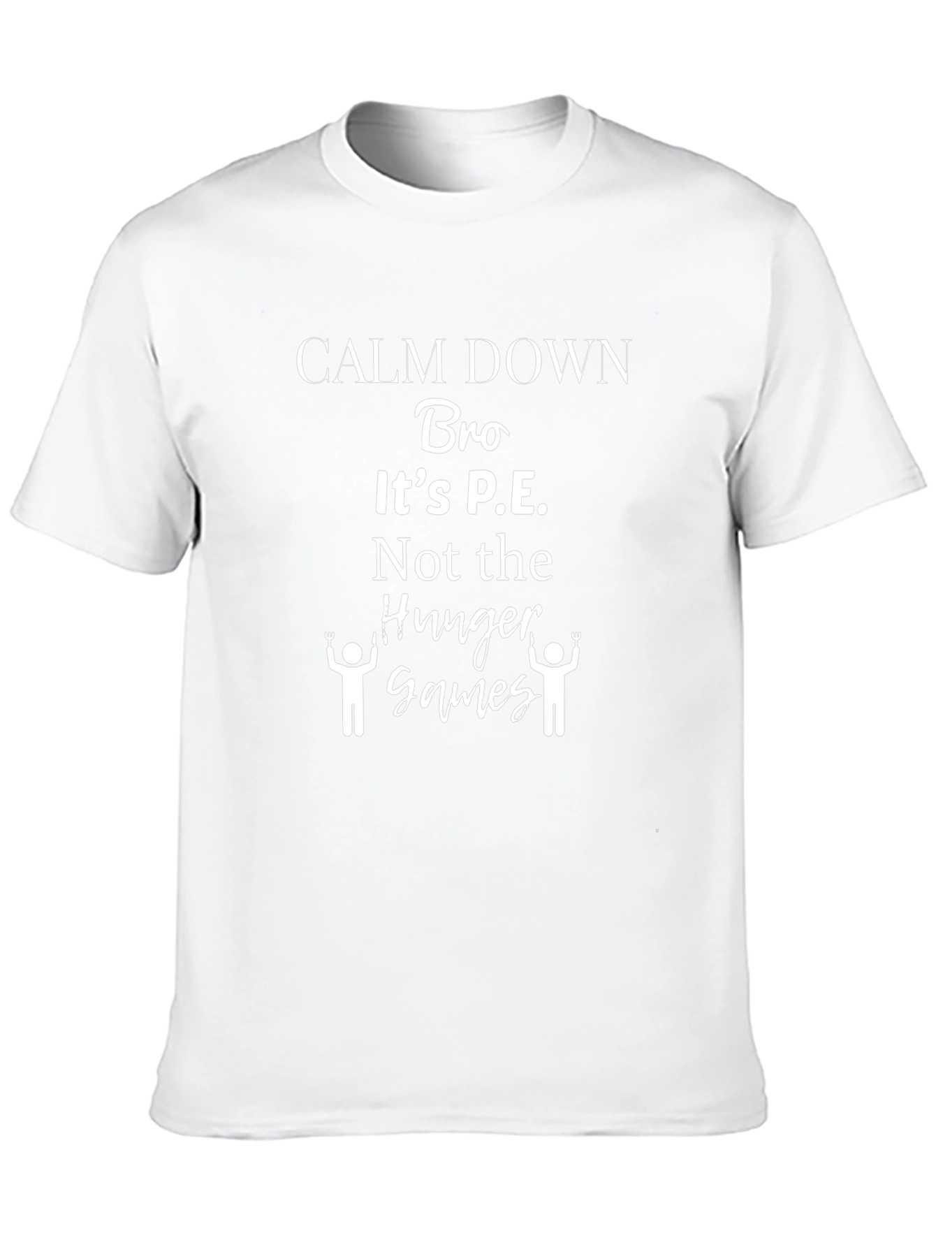 Calm Down Bro T-Shirt - Funny P.E. Design