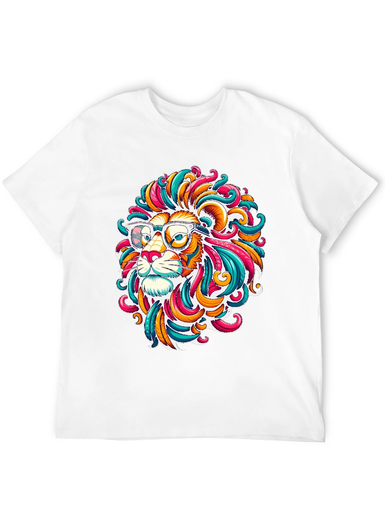 Funky Lion Graphic T-Shirt - Mens Black Tee