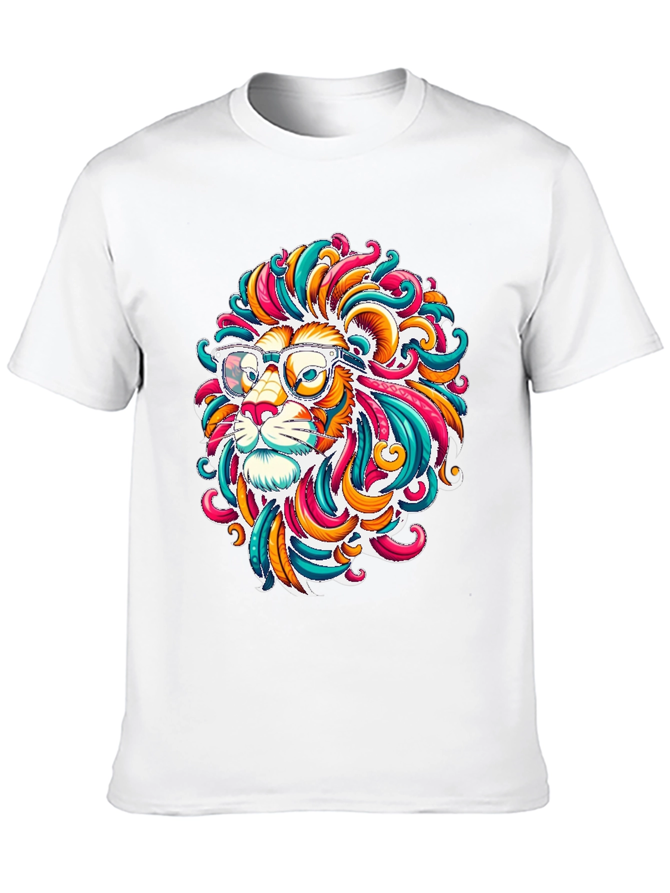 Funky Lion Graphic T-Shirt - Mens Black Tee