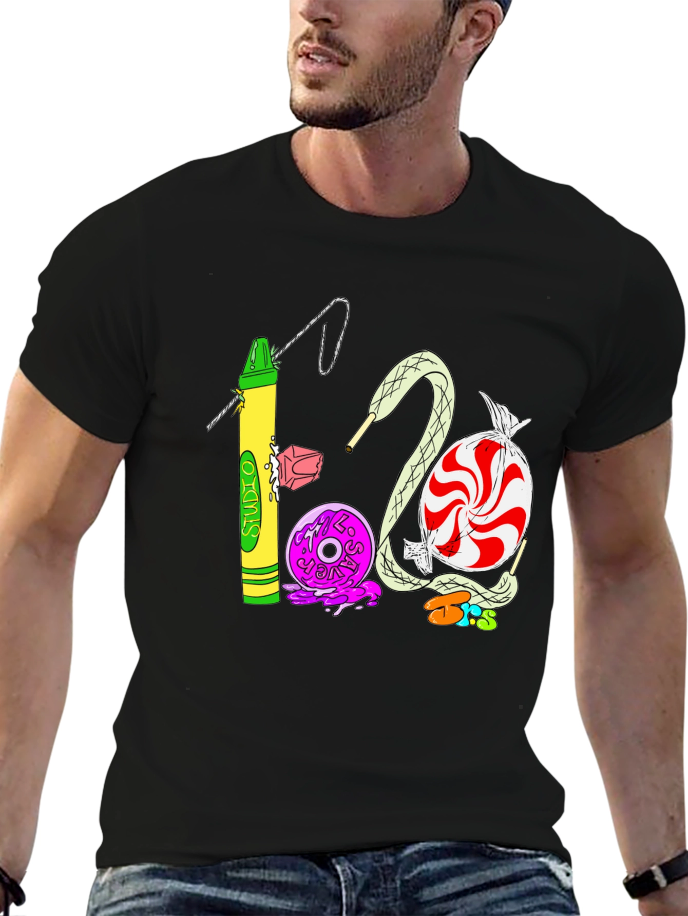 Studio 1200 T-Shirt | Unique Crayon & Candy Design