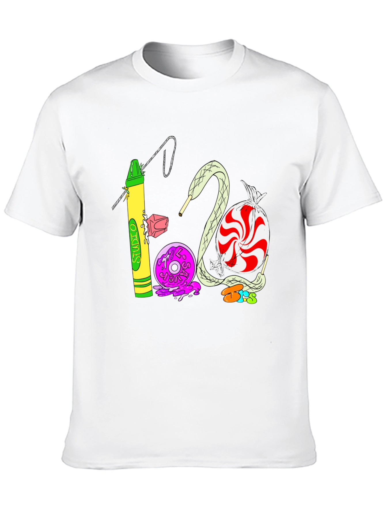 Studio 1200 T-Shirt | Unique Crayon & Candy Design