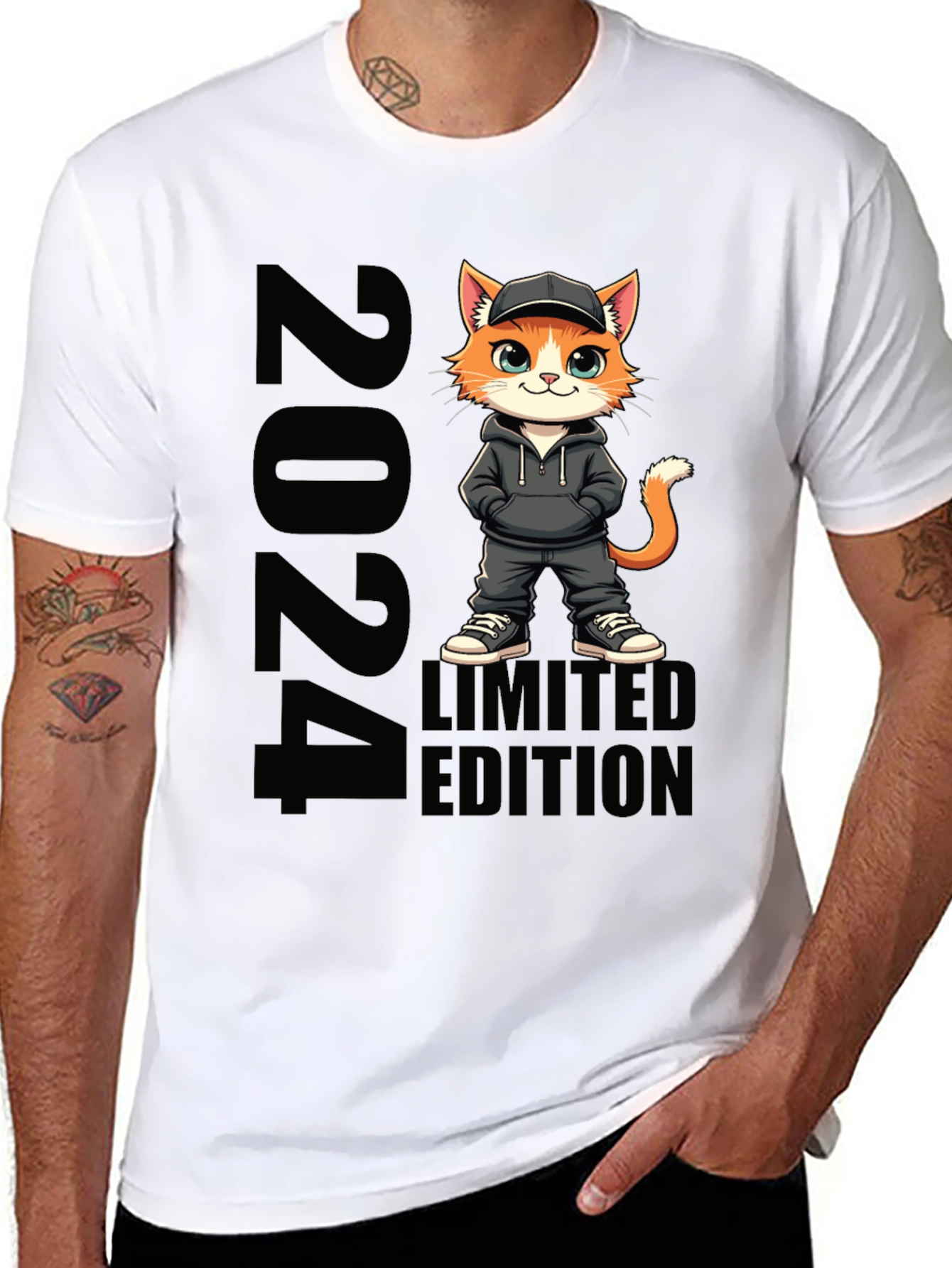 Limited Edition 2024 Cat Graphic T-Shirt