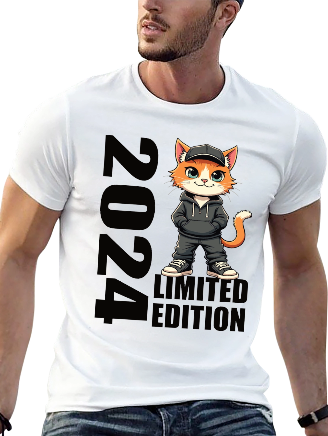 Limited Edition 2024 Cat Graphic T-Shirt