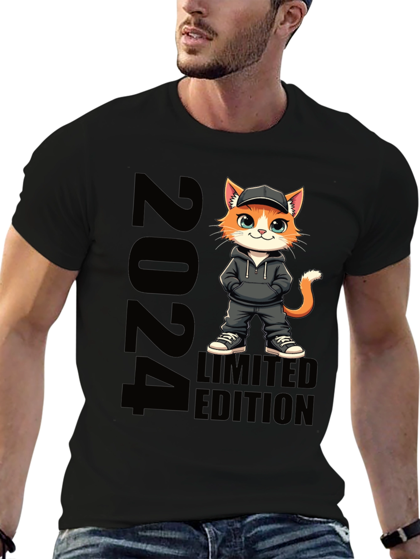 Limited Edition 2024 Cat Graphic T-Shirt