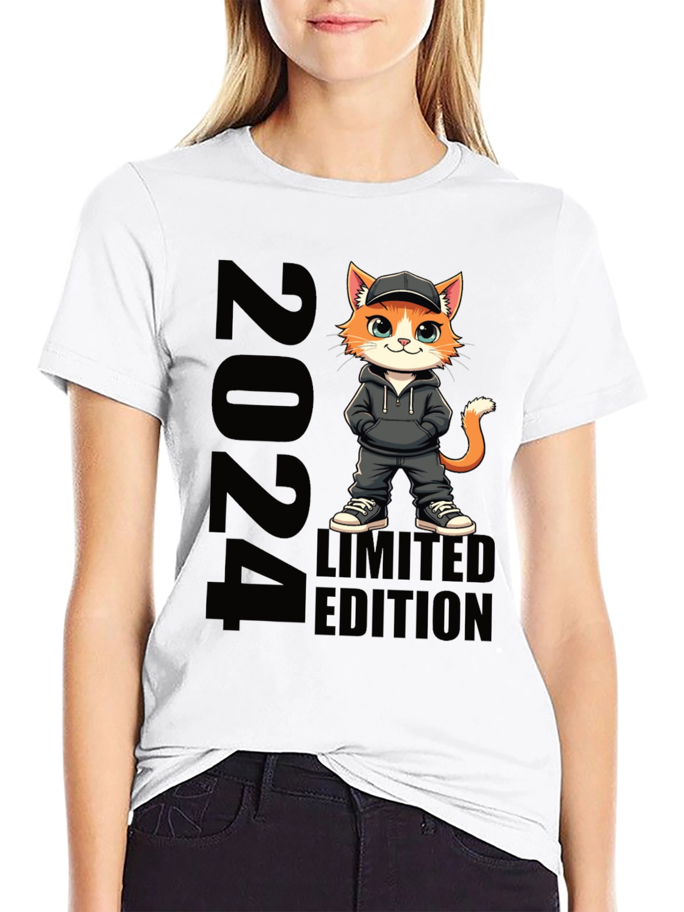 Limited Edition 2024 Cat Graphic T-Shirt