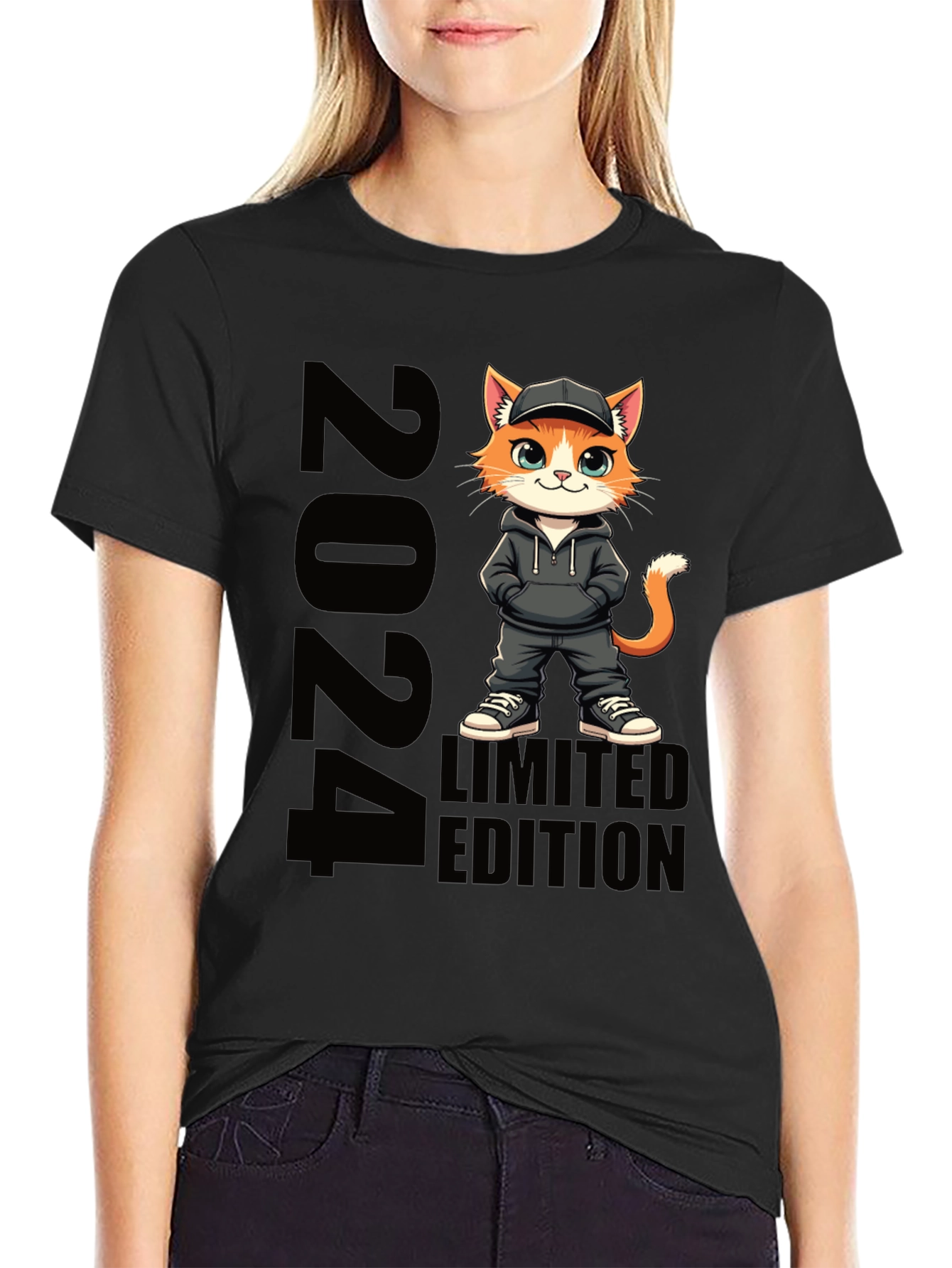 Limited Edition 2024 Cat Graphic T-Shirt
