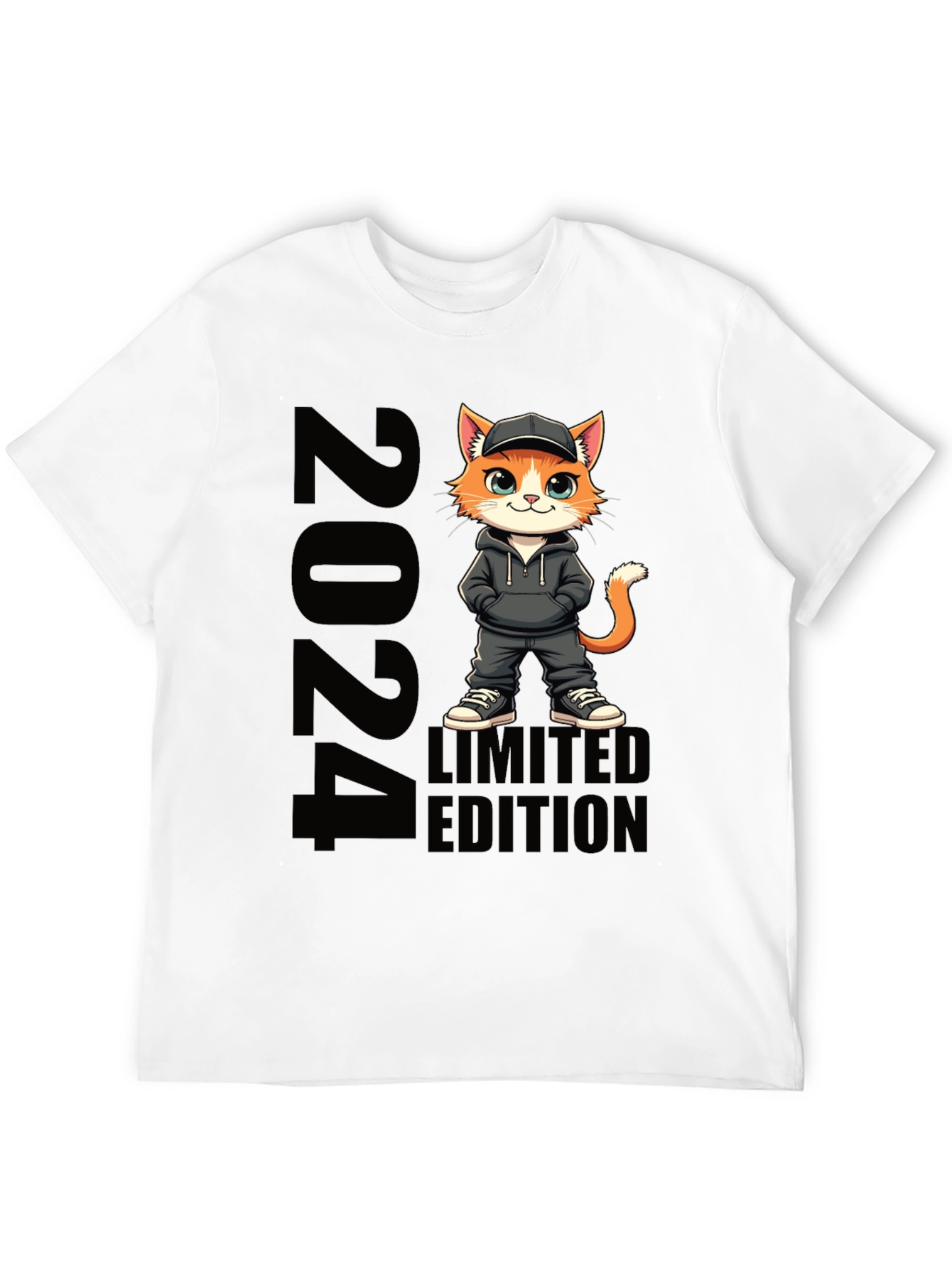 Limited Edition 2024 Cat Graphic T-Shirt