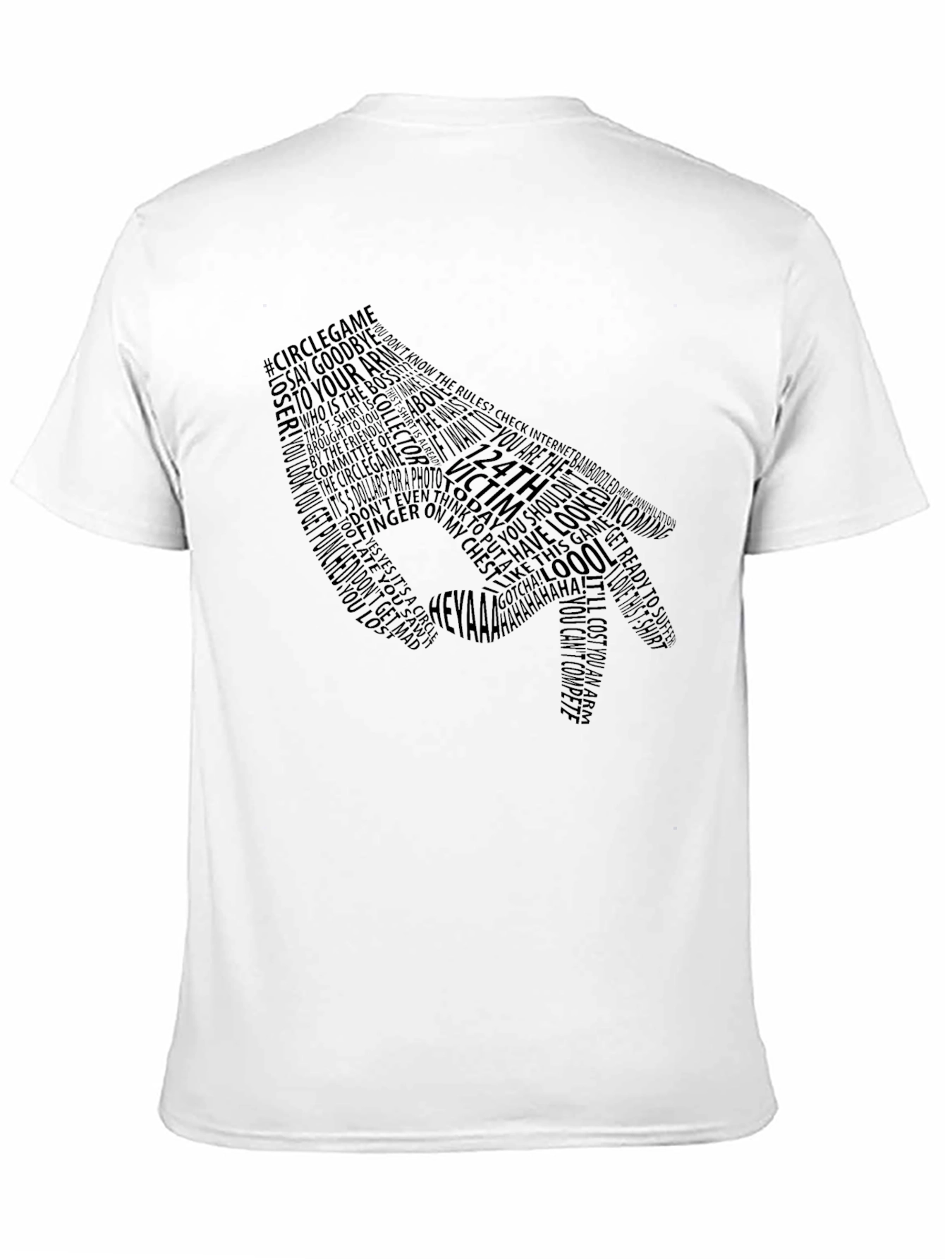 Circle Game Typography Black T-Shirt