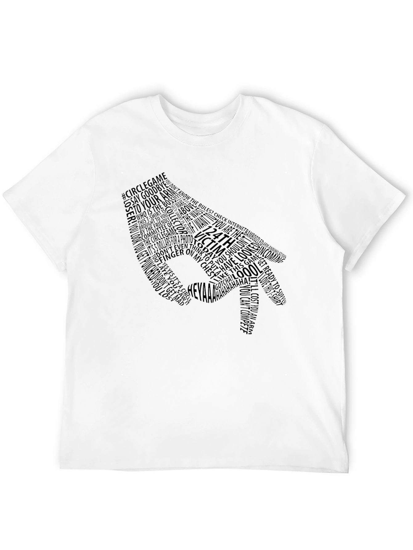 Circle Game Typography Black T-Shirt