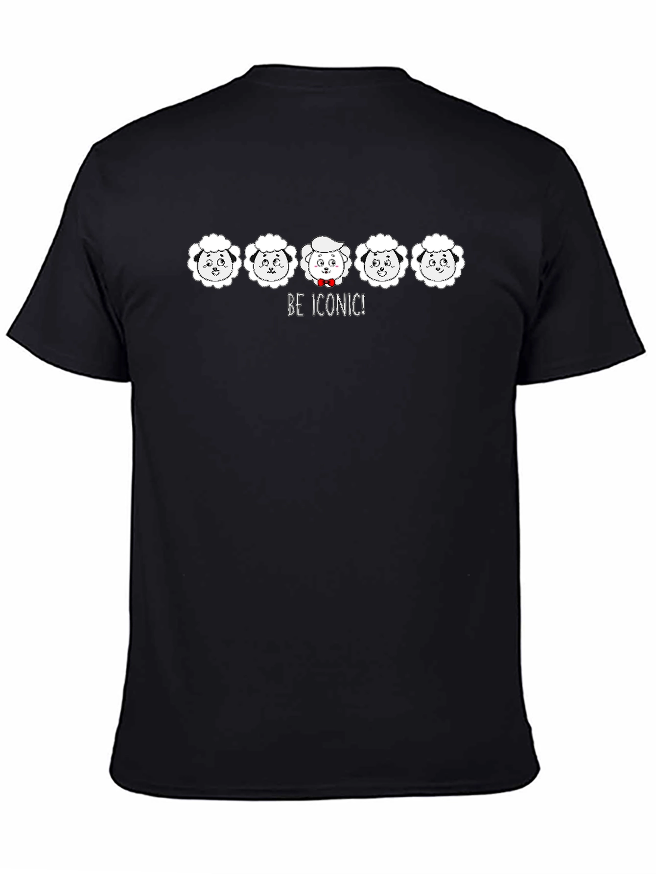 Be Iconic Sheep Graphic Tee - Black