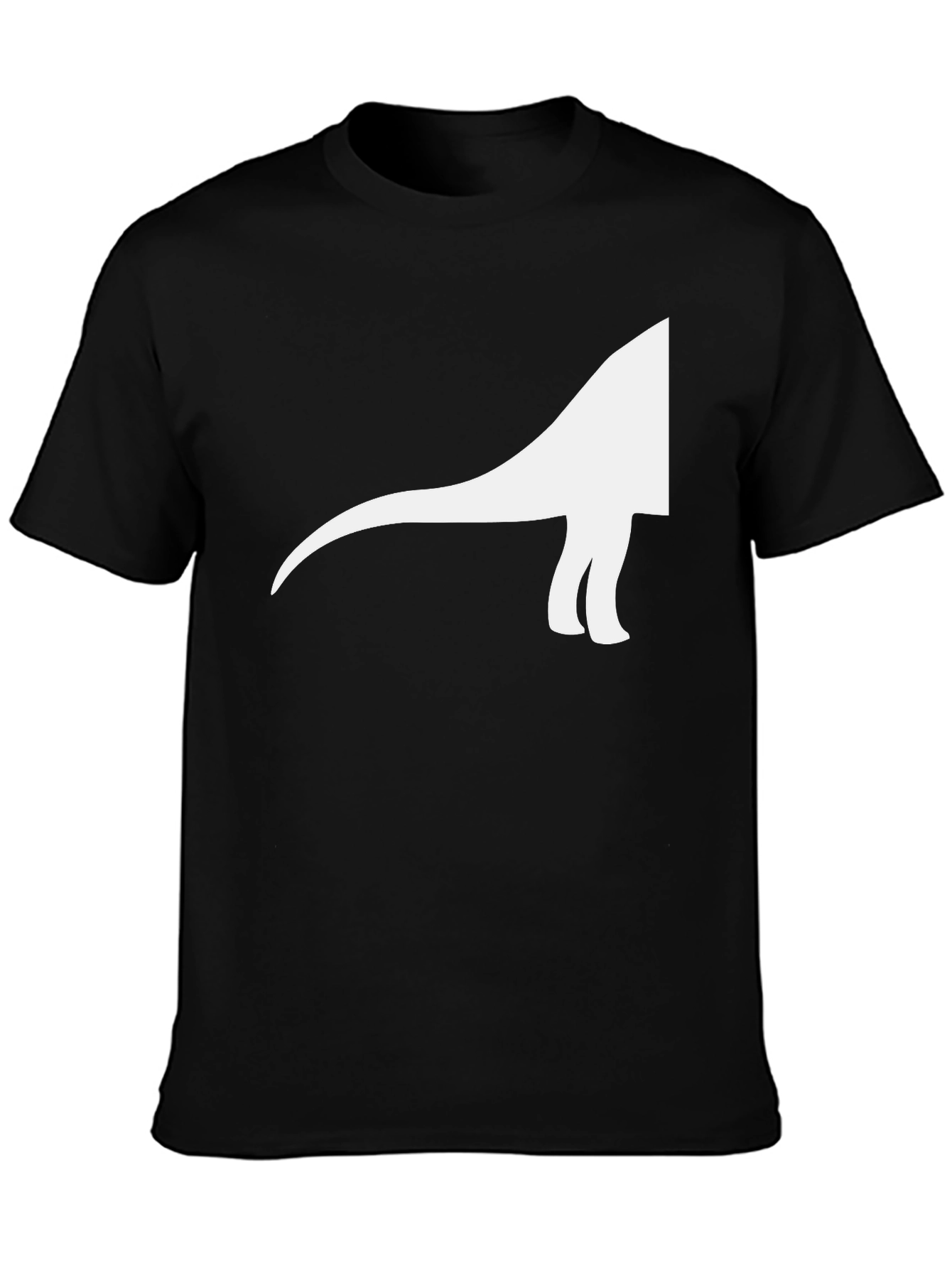 Dino Silhouette Graphic Tee - Casual Cool Black T-Shirt