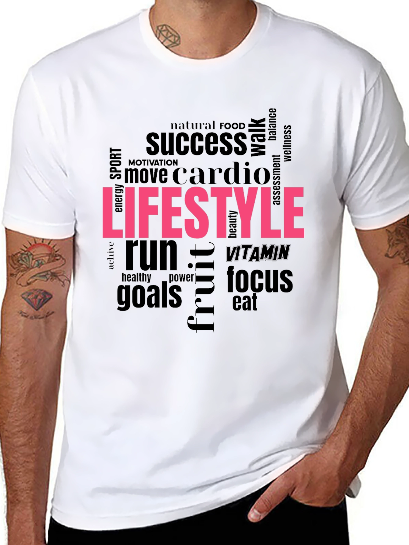 Lifestyle Word Cloud Graphic Tee