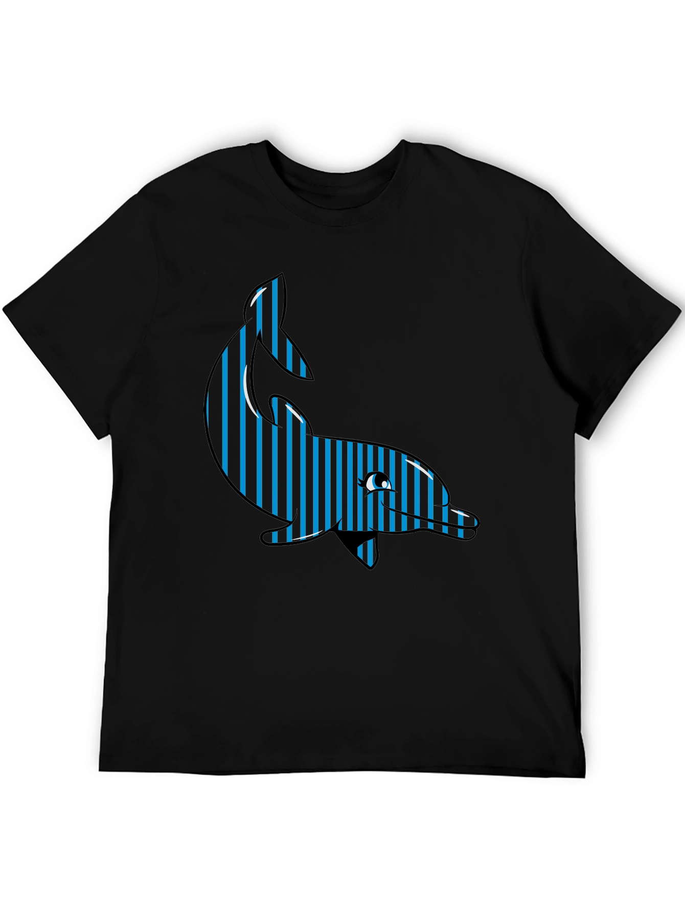 Striped Dolphin Graphic Tee