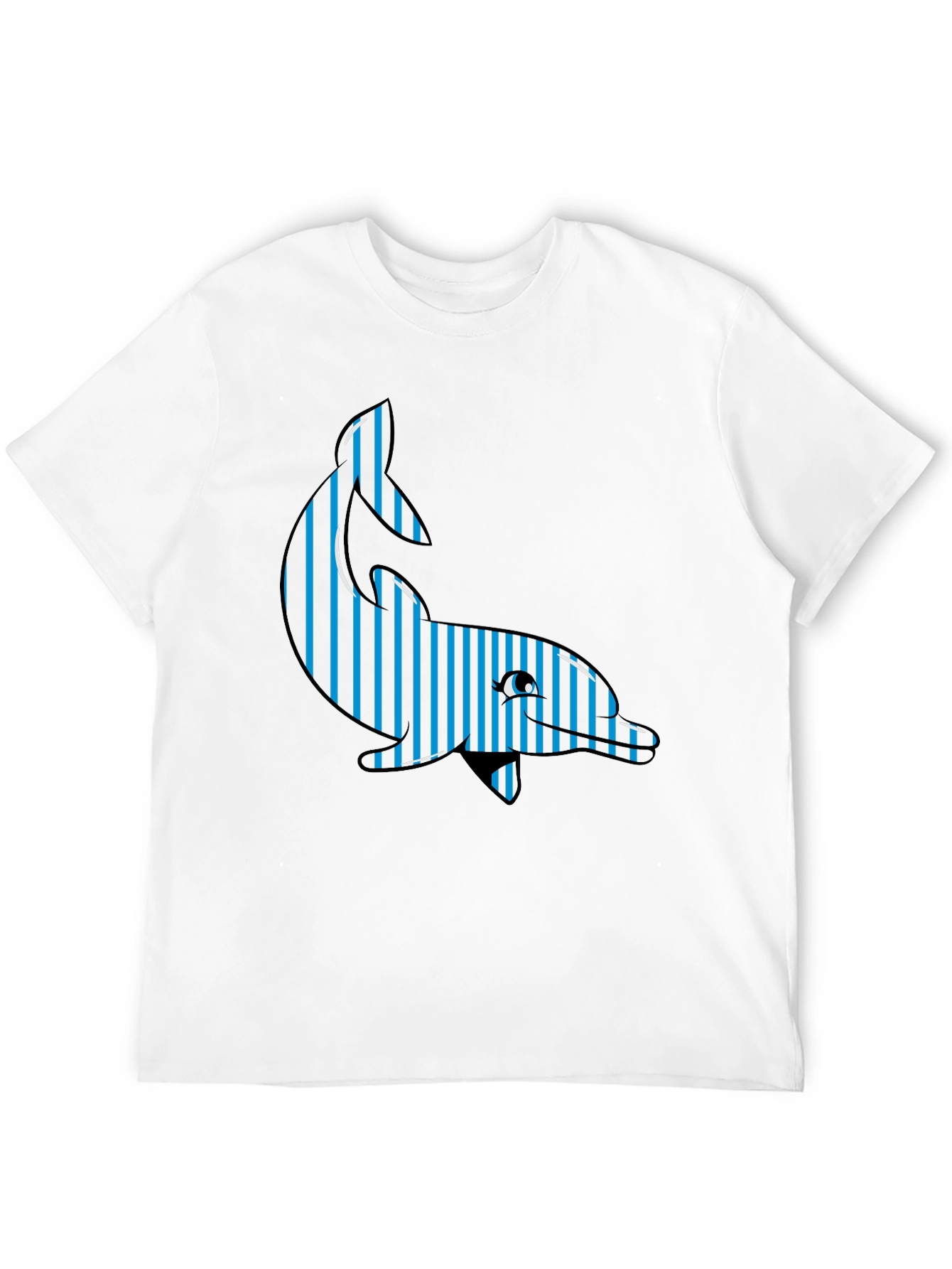 Striped Dolphin Graphic Tee