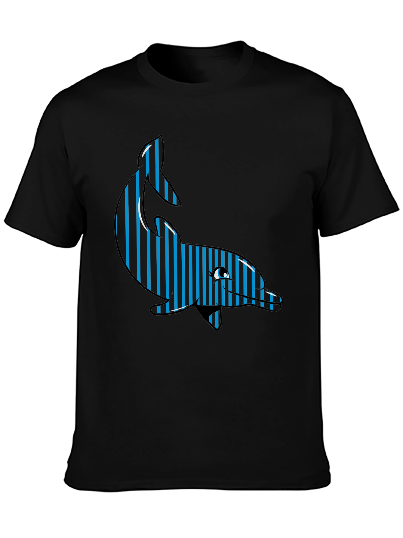 Striped Dolphin Graphic Tee