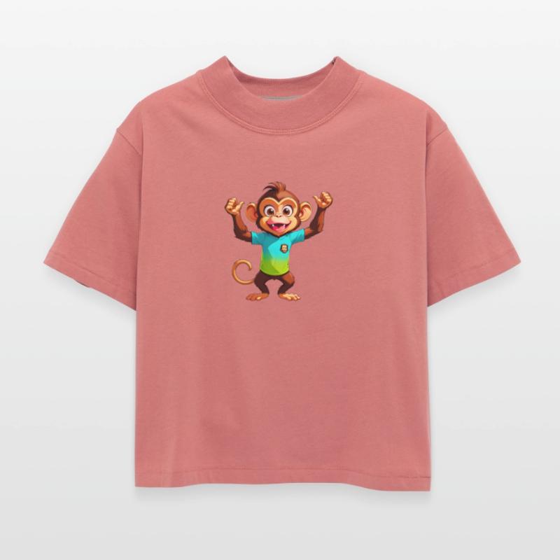 A Cartoonish Monkey in a Playful Pose